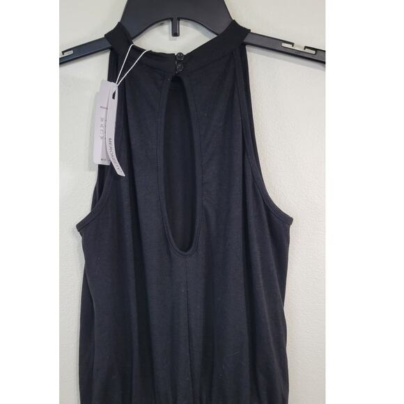 Merokeety Romper Womens Small Black Halter Neck Gothic Witchy EMO Casual NWT - Picture 6 of 9